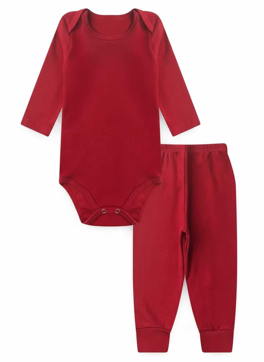 Conjunto Body e Calça em Malha Canelada-Piccoli Tesori