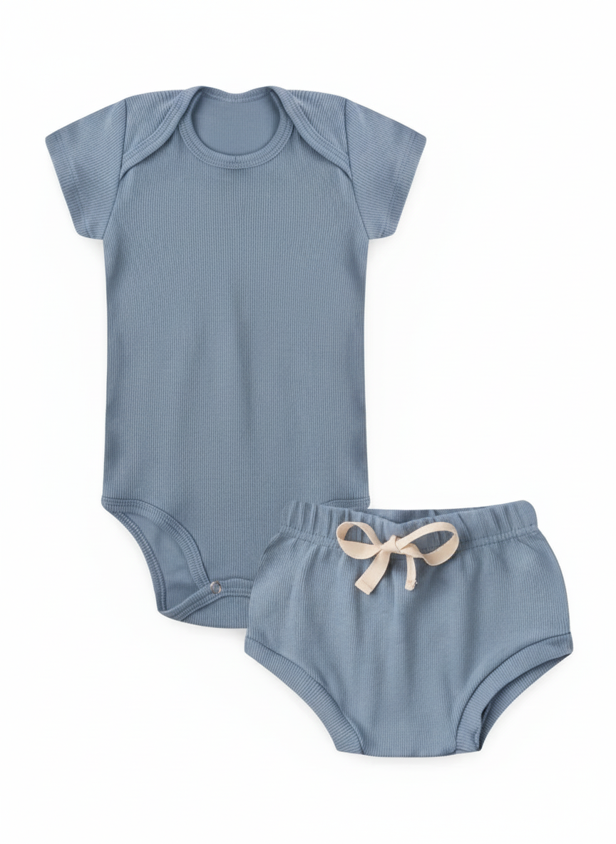 Conjunto Premium Body & Tapa-Fralda – Malha Canelada