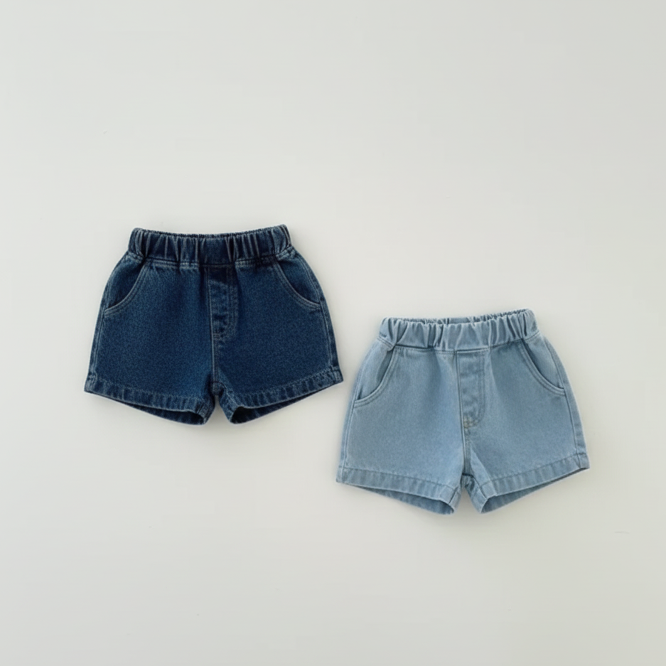 Denim Morbido – Shorts Infantis em Jeans Suave