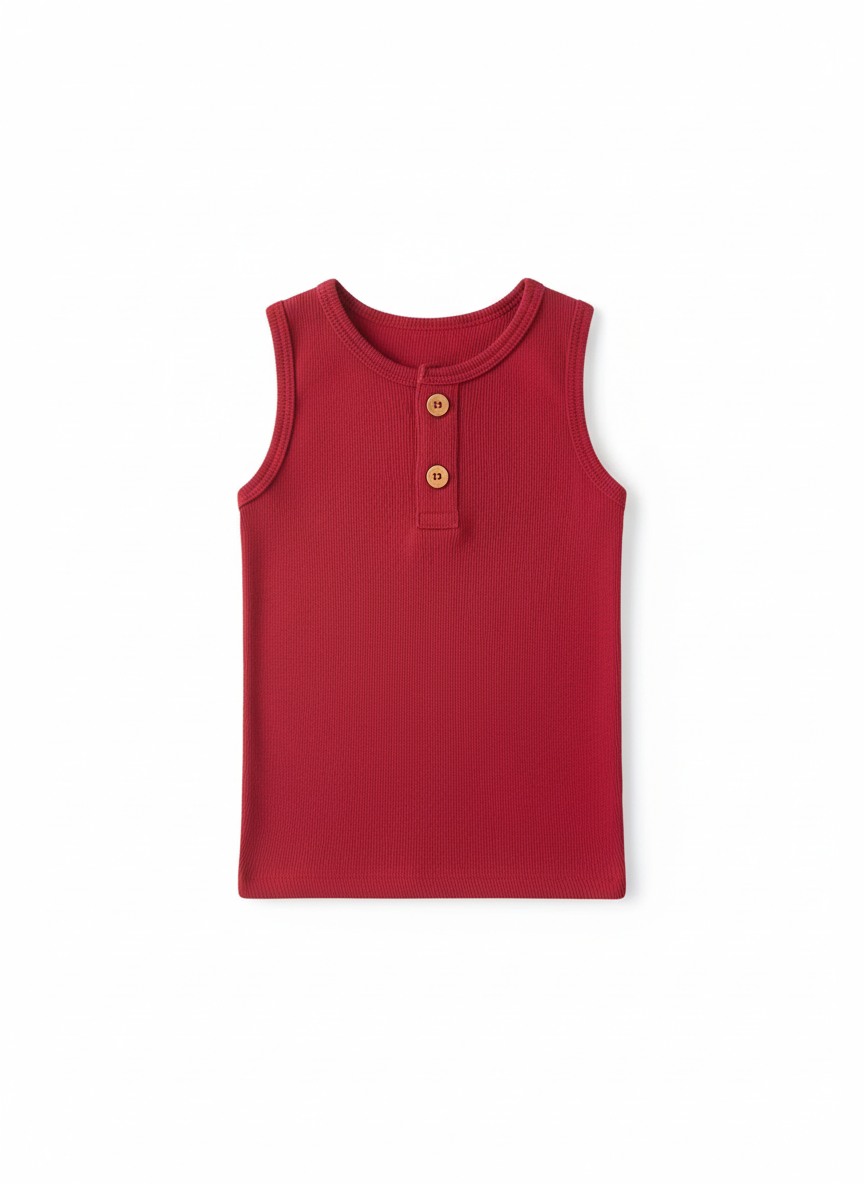 Regata Peitilho Canelada vermelho vinho – Piccoli Tesori