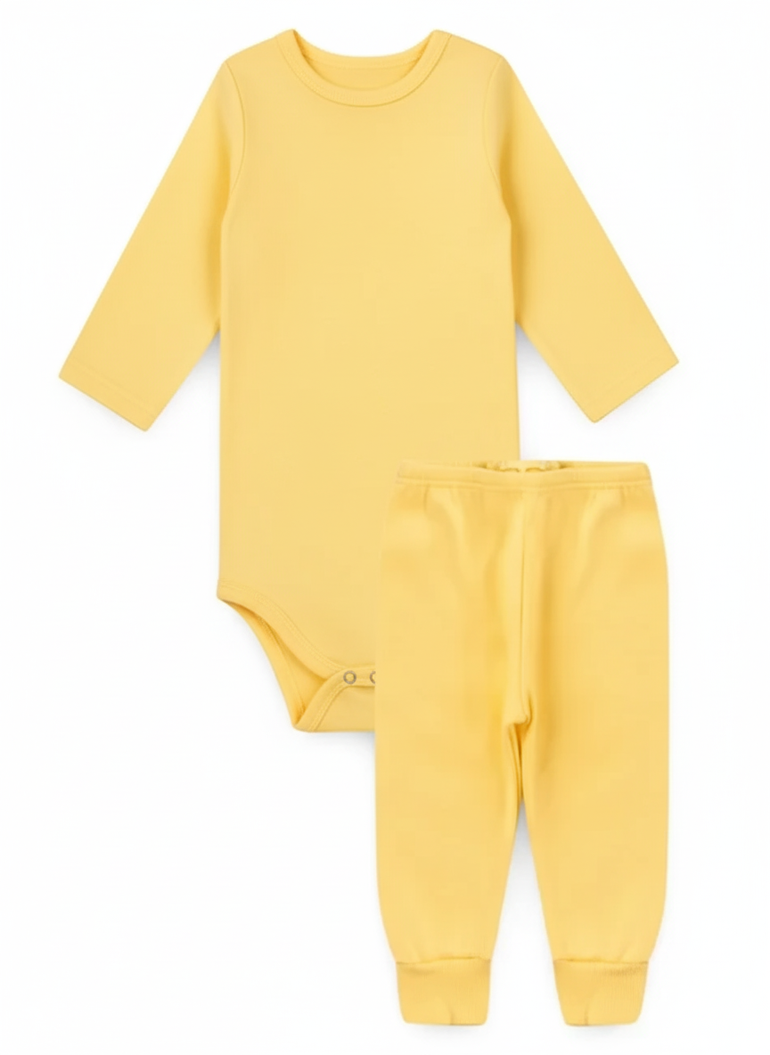 Conjunto Body e Calça em Malha Canelada-Piccoli Tesori