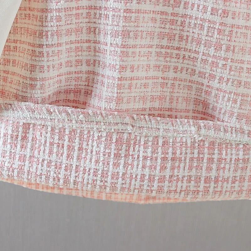 Vestido Bow Classic — Xadrez Rosa com Laço