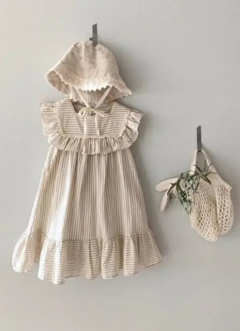 Romper Listrato Vintage com Rendas – Piccoli Tesori