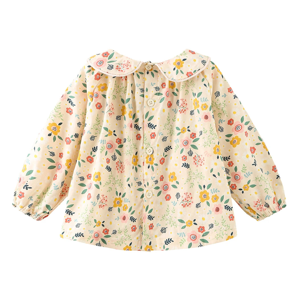 Blusa Floral com Lapela Peter Pan – Piccoli Tesori