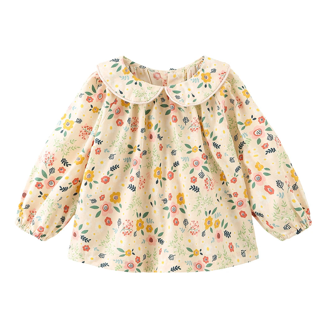 Blusa Floral com Lapela Peter Pan – Piccoli Tesori